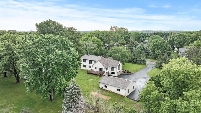 1901 Lexington Ave S, Mendota Heights, MN 55118 - aerial view of property and surrounding area with a heavily wooded area