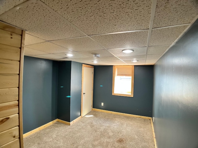 10306 Hemlock St NW, Annandale, MN 55302 - basement with carpet and a paneled ceiling