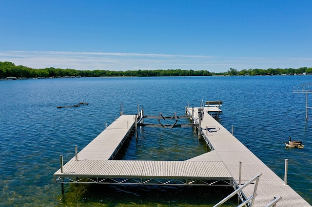 5386 165th St NE, Atwater, MN 56209 - dock featuring a water view and boat lift