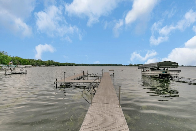 5386 165th St NE, Atwater, MN 56209 - dock area with a water view and boat lift