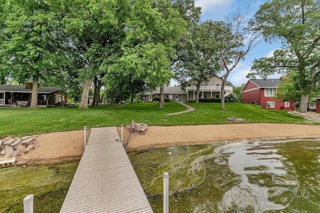 5386 165th St NE, Atwater, MN 56209 - dock featuring a yard and a water view