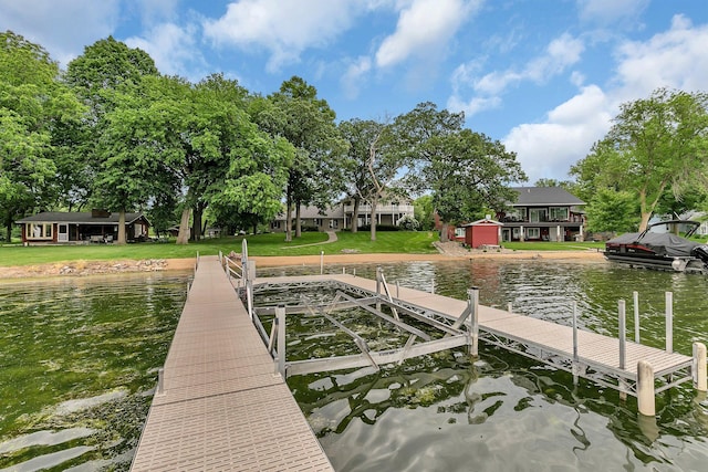 5386 165th St NE, Atwater, MN 56209 - dock with a water view and a yard