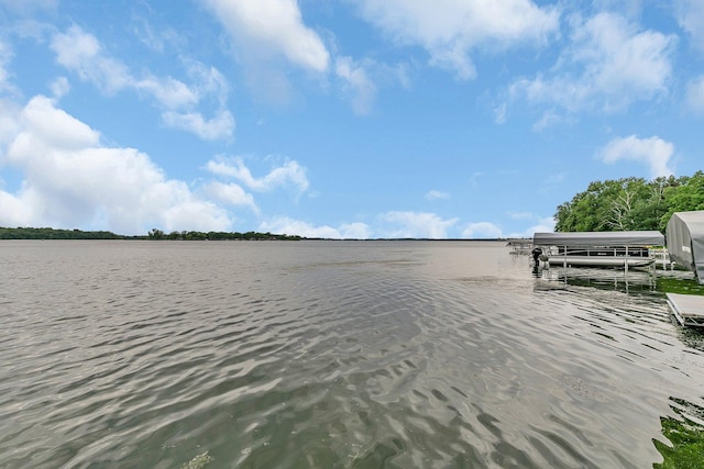5386 165th St NE, Atwater, MN 56209 - water view with boat lift and a dock