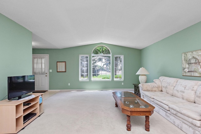 11023 57th St NE, Albertville, MN 55301 - living room with vaulted ceiling and carpet flooring