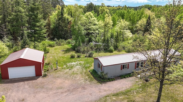 3146 Green Bay Rd, Sturgeon Lake, MN 55783 - view from above of property with a heavily wooded area