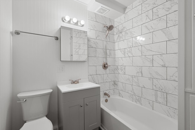 7149 92nd Ave SW, Lemond Twp, MN 56026 - full bath featuring vanity, tub / shower combination, and toilet