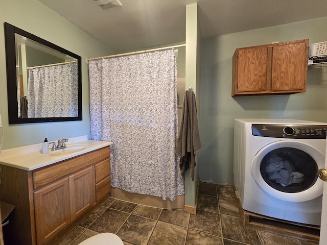 21824 County Highway 20, Lake Eunice Twp, MN 56501 - laundry area with washer / dryer