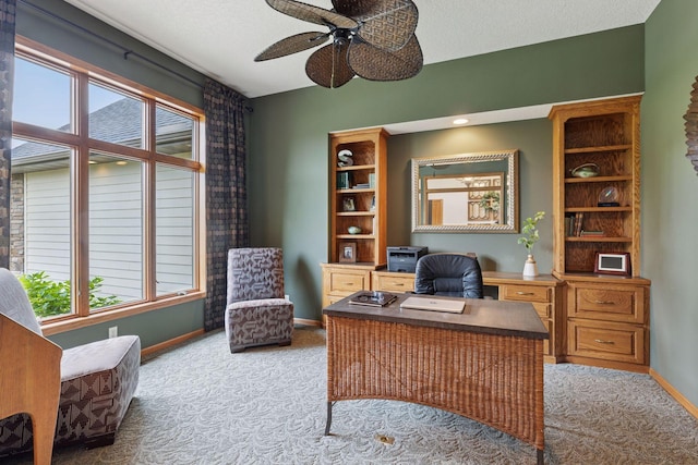 11565 Palisade Ct NE, Blaine, MN 55449 - office with carpet and a ceiling fan
