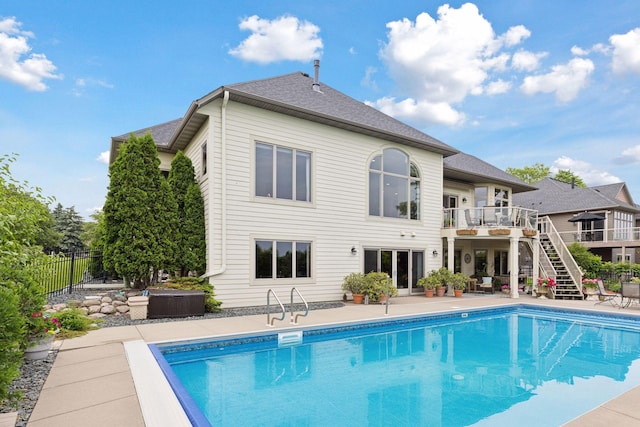11565 Palisade Ct NE, Blaine, MN 55449 - view of pool with stairway and a patio