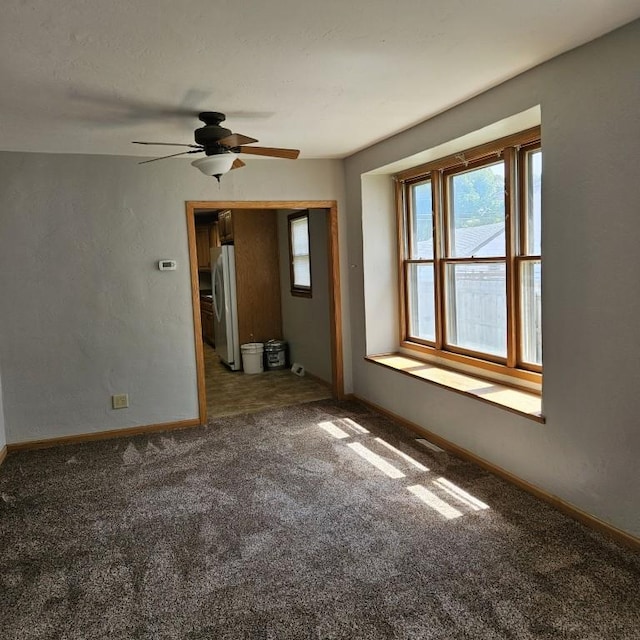 410 9th St, Morris, MN 56267 - unfurnished room with carpet flooring, a ceiling fan, and baseboards