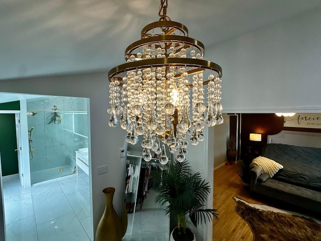 40580 Bow Trl, Nerstrand, MN 55053 - bedroom view of a chandelier and baseboards