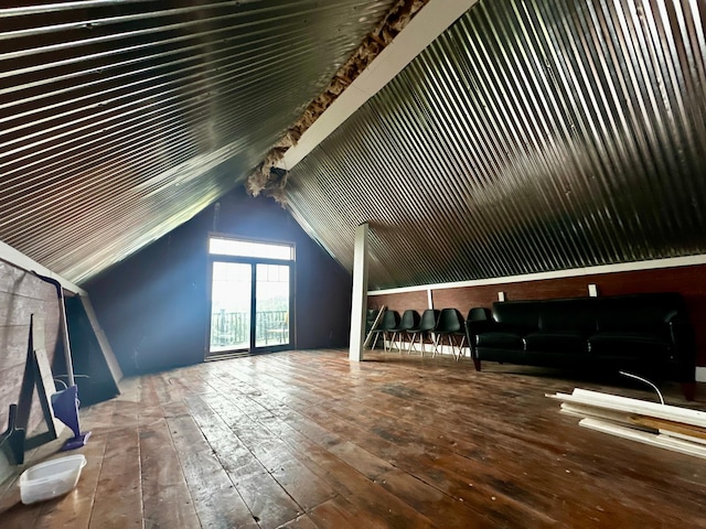 40580 Bow Trl, Nerstrand, MN 55053 - additional living space with wood-type flooring and lofted ceiling