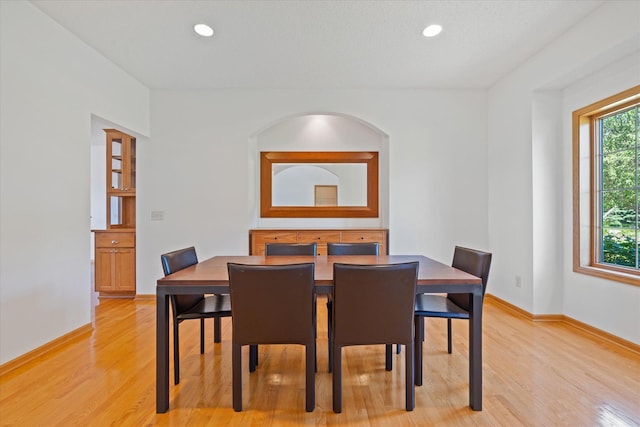 27285 Cambodia Ave, Castle Rock Twp, MN 55024 - dining area featuring light wood-style flooring, baseboards, and recessed lighting