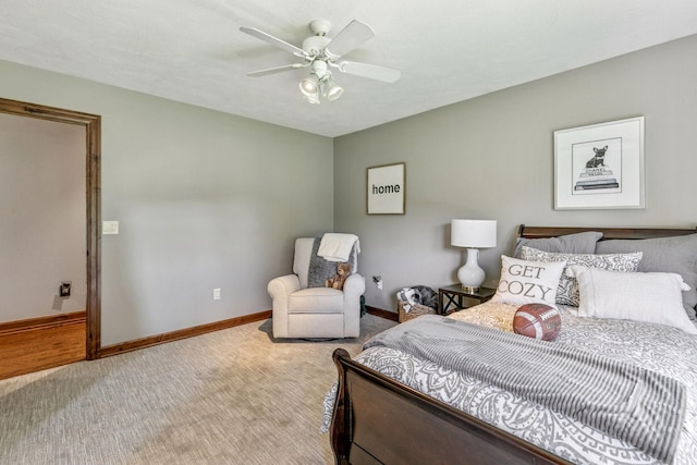 1405 Farm Rd, Chanhassen, MN 55318 - carpeted bedroom featuring baseboards and a ceiling fan