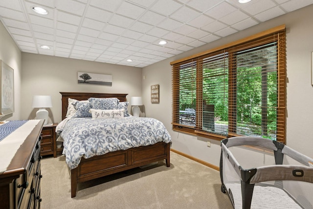 1405 Farm Rd, Chanhassen, MN 55318 - bedroom with light carpet, baseboards, and recessed lighting