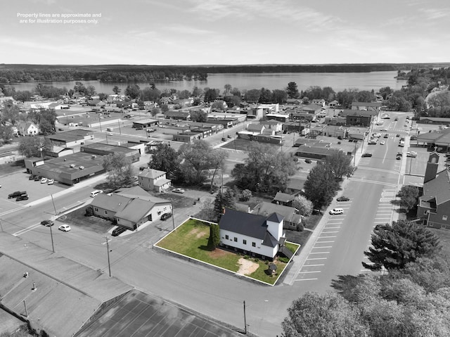 324 Douglas St, Chetek, WI 54728 - aerial view of property's location with a nearby body of water and property parcel outlined