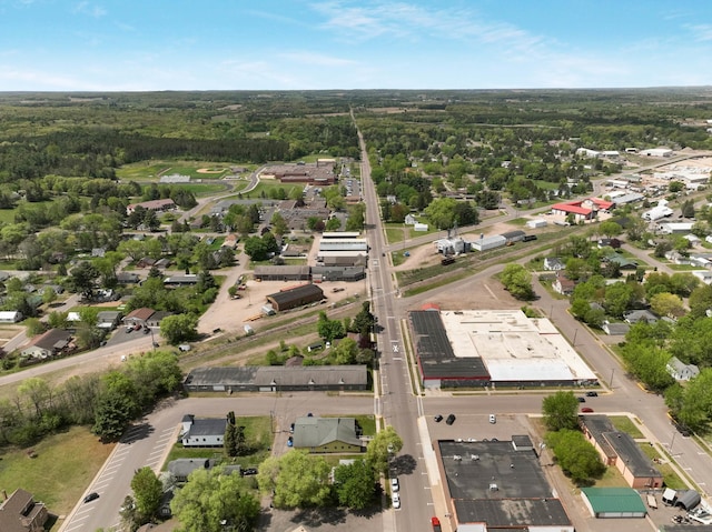 324 Douglas St, Chetek, WI 54728 - aerial overview of property's location with a forest