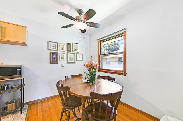 5030 Sheridan Ave S, Minneapolis, MN 55410 - dining room with ceiling fan and light wood-type flooring
