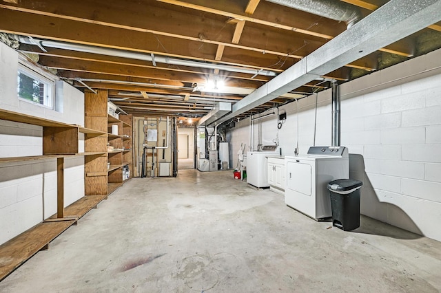 5030 Sheridan Ave S, Minneapolis, MN 55410 - below grade area with washing machine and clothes dryer and concrete block wall