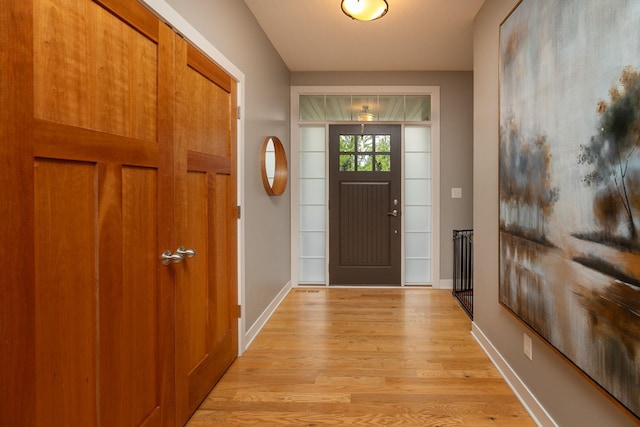1121 Maplebeck Enclave NE, Byron, MN 55920 - entryway with light wood-style flooring and baseboards