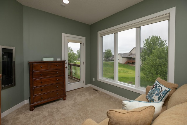 1121 Maplebeck Enclave NE, Byron, MN 55920 - living area featuring baseboards and carpet