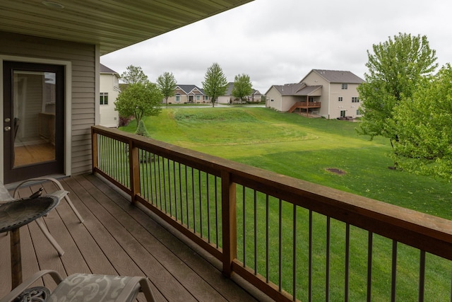 1121 Maplebeck Enclave NE, Byron, MN 55920 - deck with a residential view and a lawn