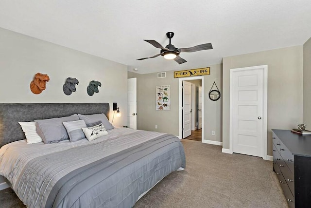 11686 32nd St N, Lake Elmo, MN 55042 - carpeted bedroom featuring baseboards and ceiling fan