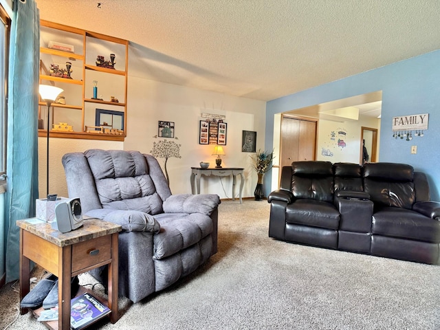 1815 Lakewood Ave, Albert Lea, MN 56007 - carpeted living area featuring a textured ceiling