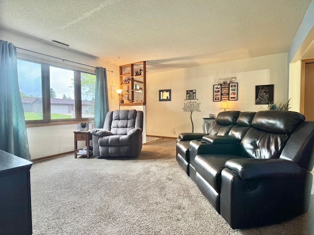 1815 Lakewood Ave, Albert Lea, MN 56007 - carpeted living room with a textured ceiling and baseboards