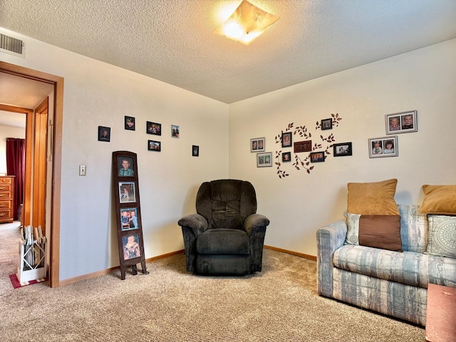 1815 Lakewood Ave, Albert Lea, MN 56007 - sitting room featuring carpet floors and a textured ceiling