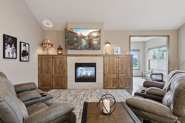 525 Roanoke Ct, Waconia, MN 55387 - living area featuring a tiled fireplace