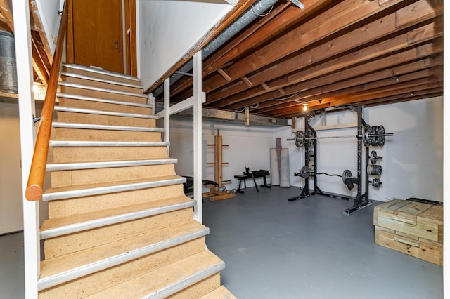 311 Wisconsin St, Lake City, MN 55041 - unfinished basement featuring stairs