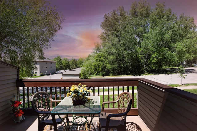 1825 Perlich Ave Unit 206, Red Wing, MN 55066 - view of deck at dusk