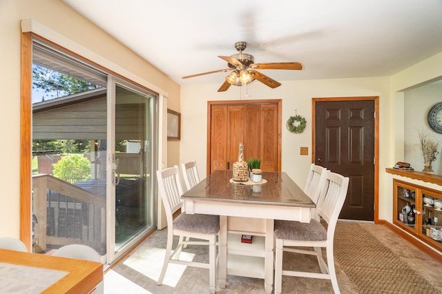 721 Maple Dr, Aurora, MN 55705 - dining space with a ceiling fan