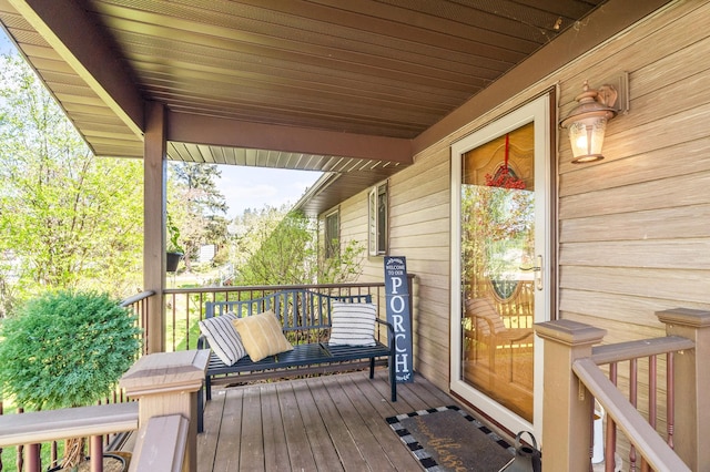721 Maple Dr, Aurora, MN 55705 - view of wooden deck
