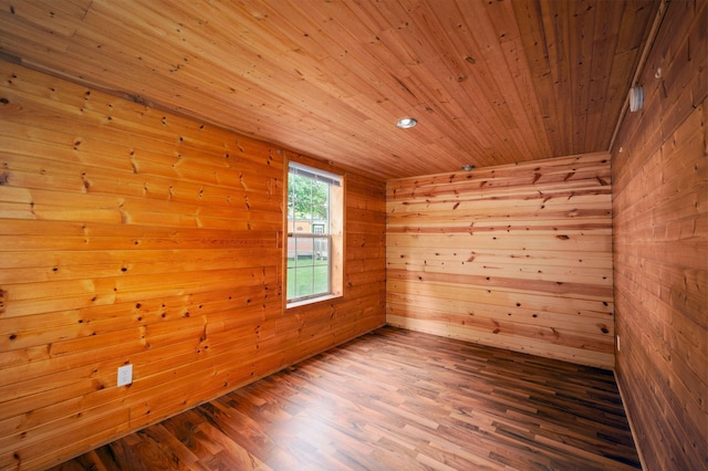 614 S Shore Dr S, Windom, MN 56101 - spare room with a relaxing sauna, wooden walls, wood ceiling, and wood finished floors