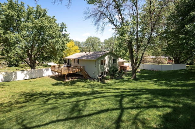 17915 17th Ave N, Plymouth, MN 55447 - view of yard with a deck and stairs