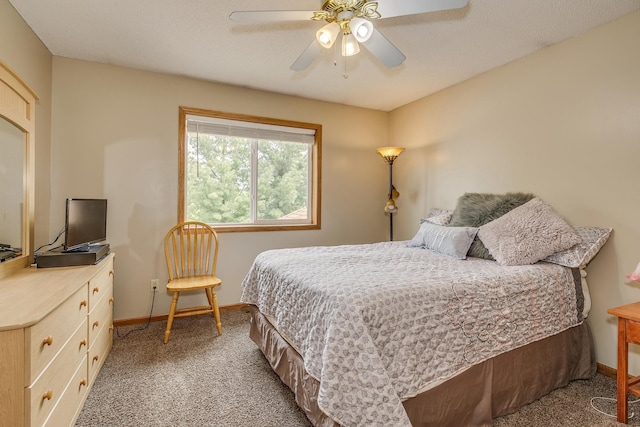 28610 Bay Shore Dr NW, Isanti, MN 55040 - bedroom with light carpet, baseboards, and ceiling fan