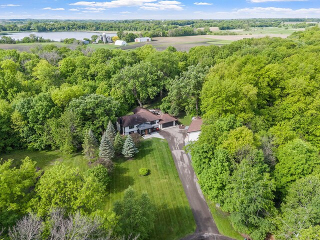 8150 Wildwood Rd, Laketown Twp, MN 55387 - view from above of property featuring a large body of water and a forest