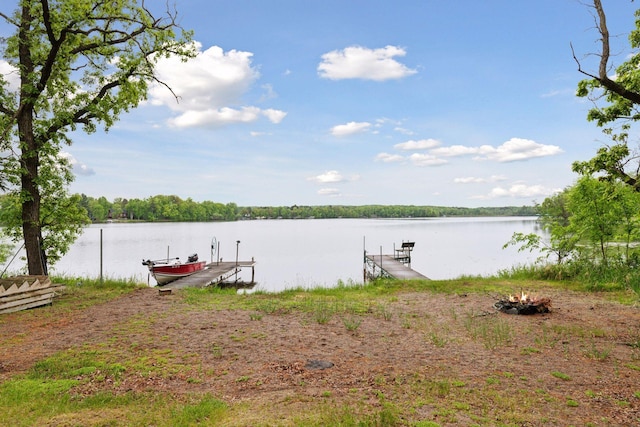 218 9 1/4 Ave, Turtle Lake, WI 54004 - dock featuring a water view