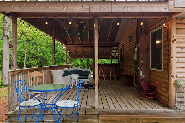 218 9 1/4 Ave, Turtle Lake, WI 54004 - view of wooden deck