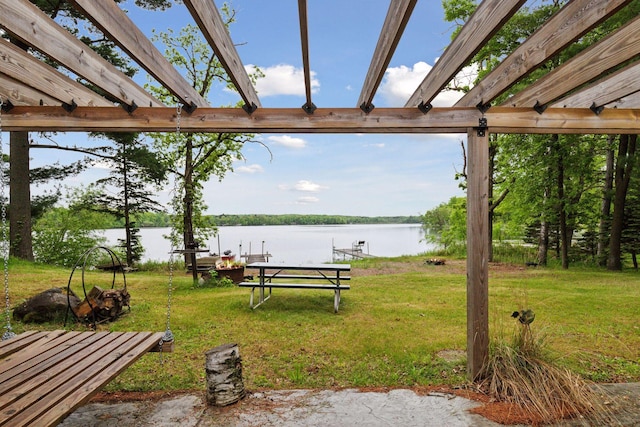 218 9 1/4 Ave, Turtle Lake, WI 54004 - view of grassy yard featuring a water view