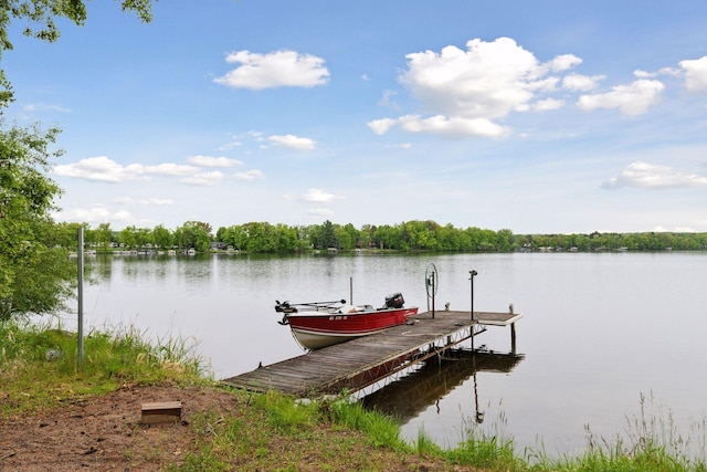 218 9 1/4 Ave, Turtle Lake, WI 54004 - dock area featuring a water view