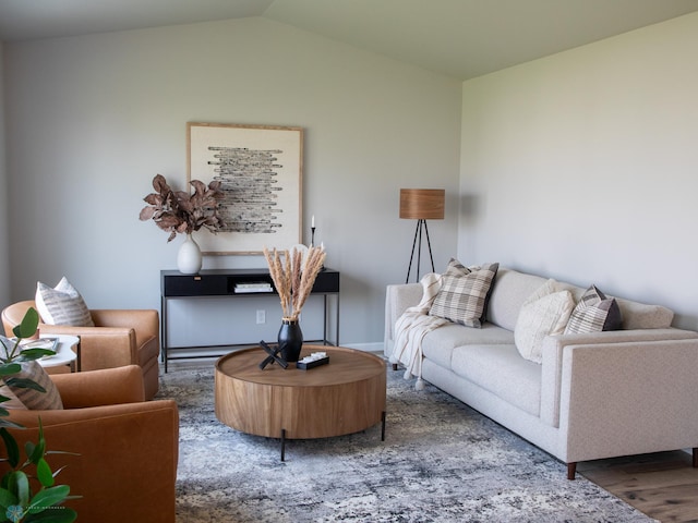6321 83rd Ave S, Horace, ND 58047 - living room featuring wood finished floors and lofted ceiling