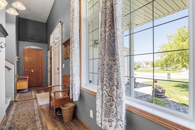 1095 Parkway Ln, West Fargo, ND 58078 - hall featuring wood finished floors and baseboards