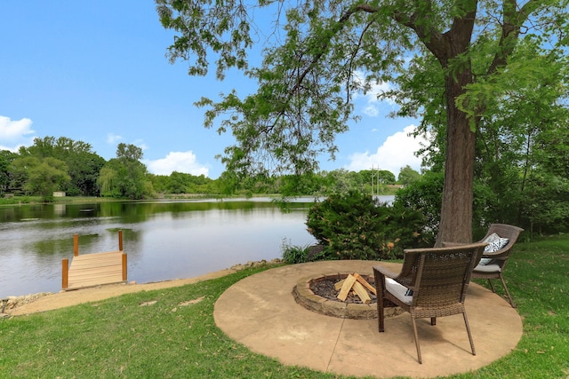 10432 102nd Pl, Maple Grove, MN 55369 - water view featuring an outdoor fire pit
