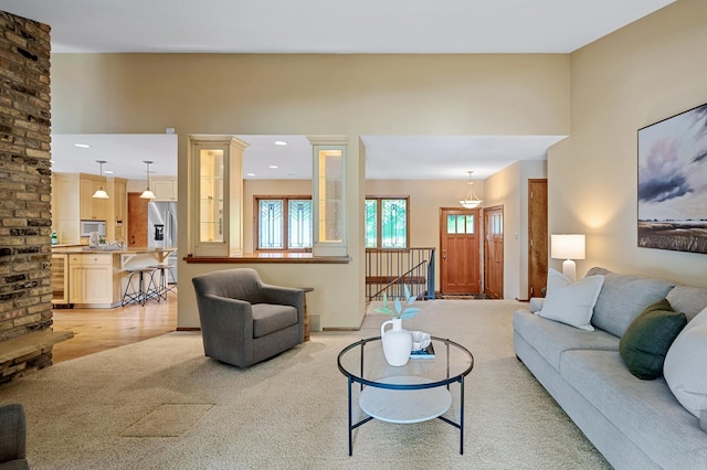 451 Reflection Rd, Apple Valley, MN 55124 - living room with light carpet and recessed lighting