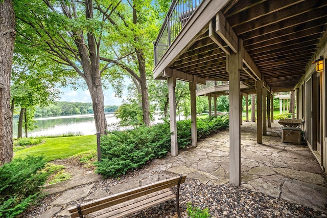 451 Reflection Rd, Apple Valley, MN 55124 - view of patio / terrace with a water view