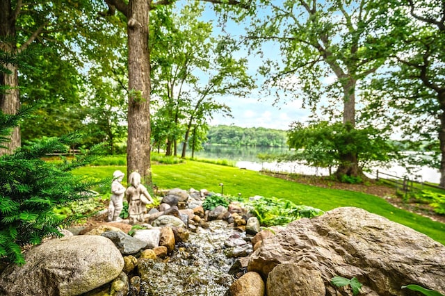 451 Reflection Rd, Apple Valley, MN 55124 - view of green lawn with a water view