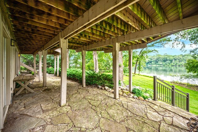 451 Reflection Rd, Apple Valley, MN 55124 - view of patio with a water view